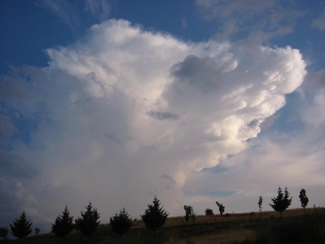 Yunque de un cumulonimbus en la zona de Tres Casas, Segovia; junto con cmulus humilis y stratocmulus.