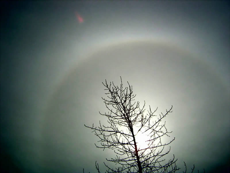 Halo en el observatorio de Sort, Lrida; autor Ramn Baylina Cabr.