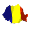Bandera rumana en movimiento