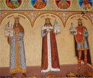 Monasterio Dealu, frescos interiores de la iglesia, cuadro votivo.