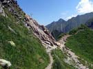 Sendero prinicpal por las crestas de los montes Fagaras, direccin este.