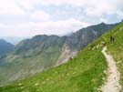 Sendero prinicpal por las crestas de los montes Fagaras, direccin oeste.