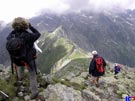 Por las crestas de los montes Fagaras hacia el pico Negoiu.