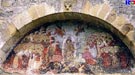 Imagen que preside la entrada al monasterio de Sucevita, situada en la torre defensiva central.