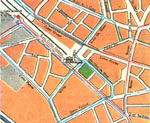 Plano de la zona de la estacin de tren del Norte.