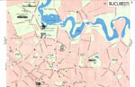 Plano anterior de Bucarest ampliando la zona NORTE.